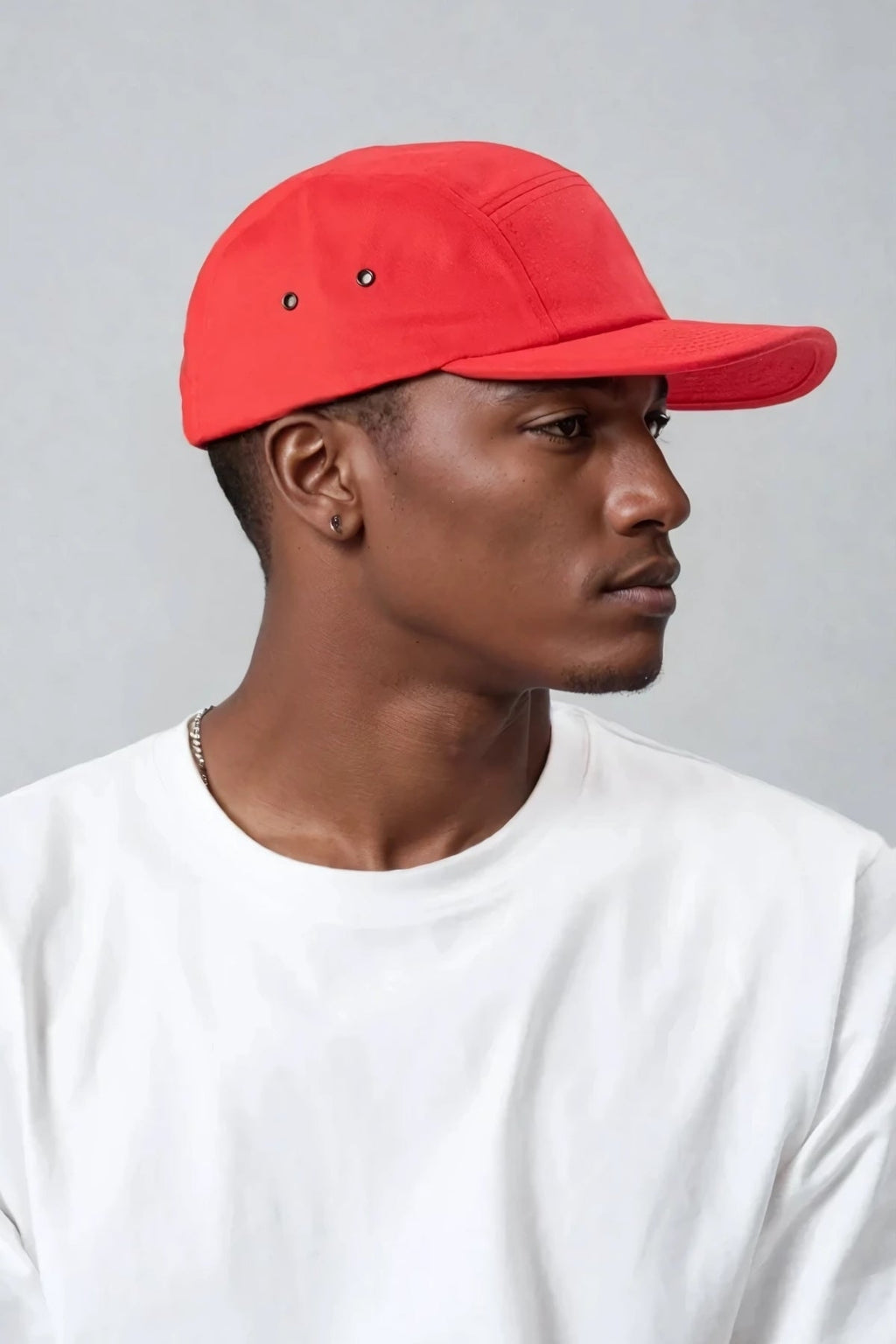 5 Panel Cap - Röd