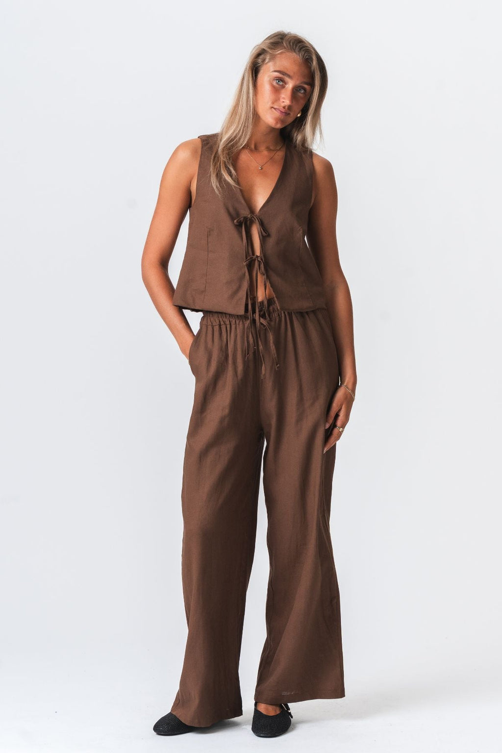 Linne Pants - Brun