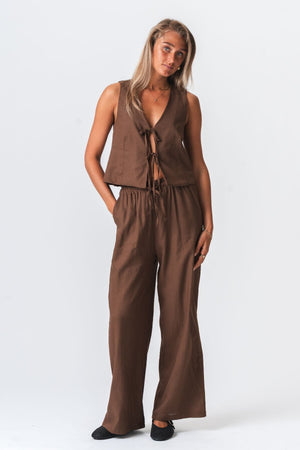 Linne Pants - Brun