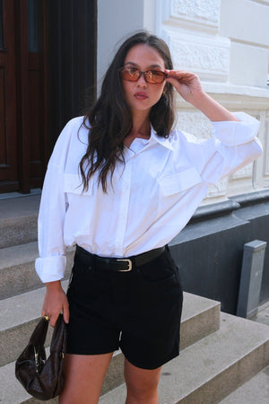 Clara Oversized Skjorta - Vit
