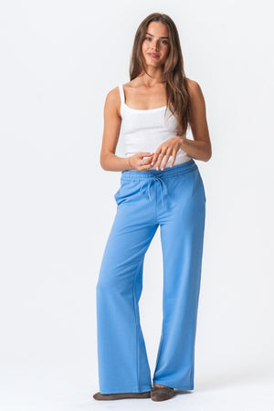 Sweatpants Wide - Ljusblå