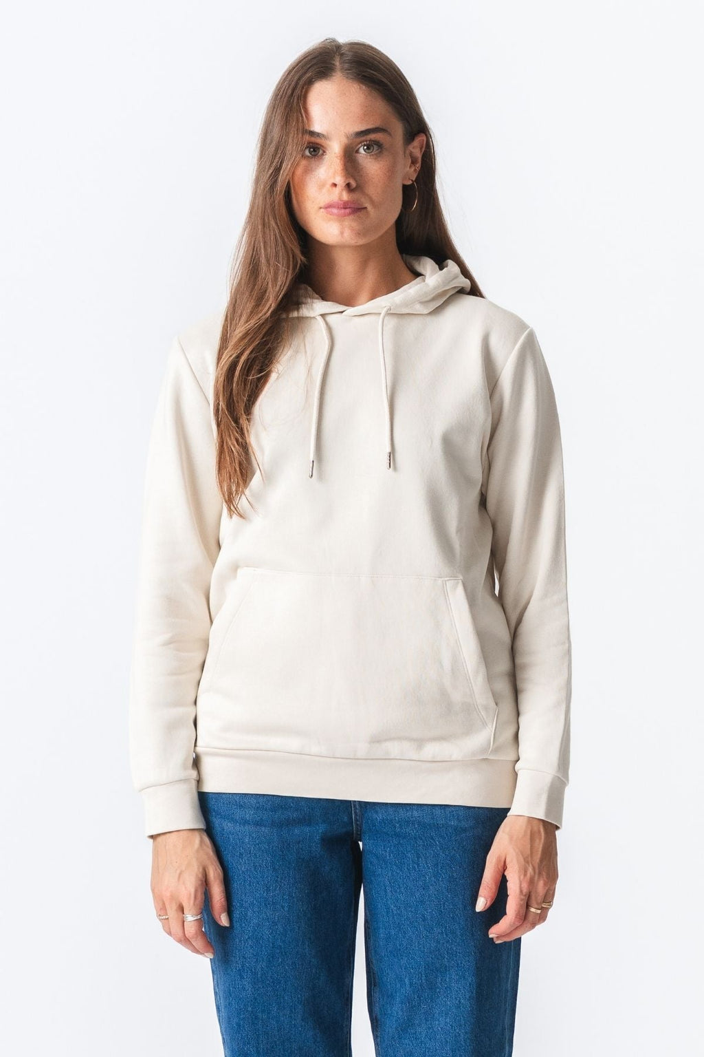 Basic Hoodie Sweat - Ljusbeige