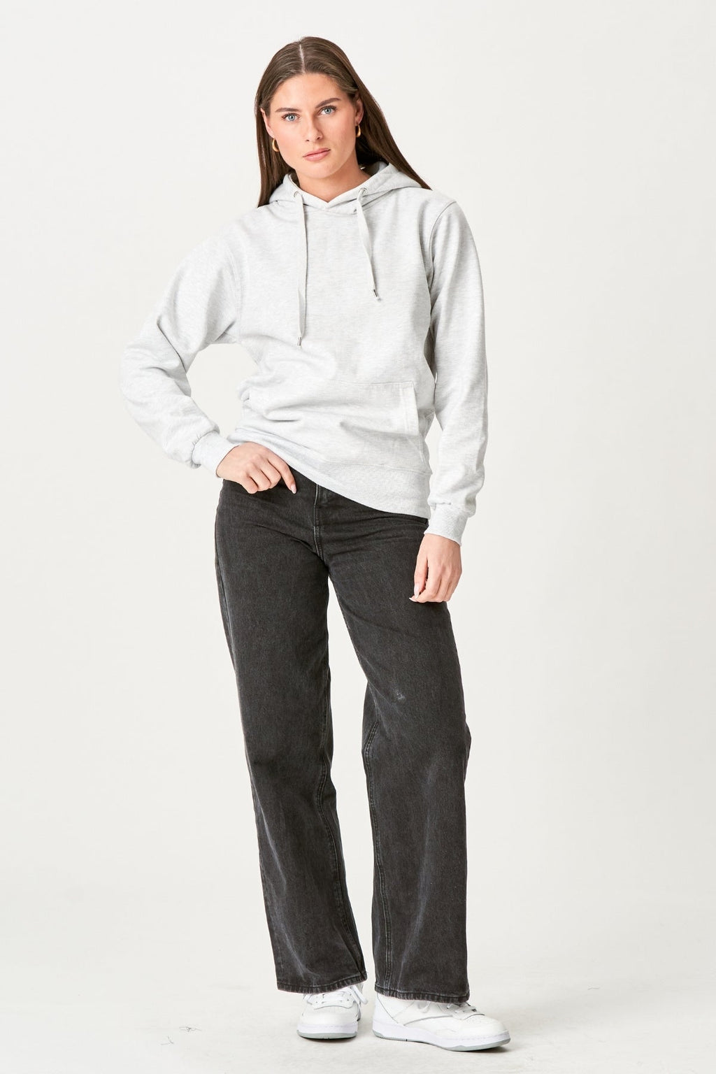 Oversized Hoodie - Askgrå
