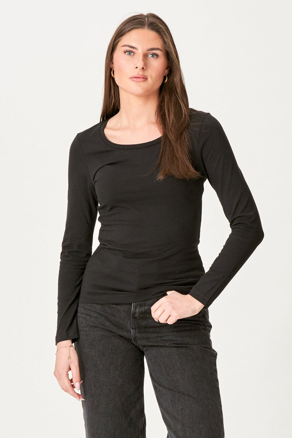 Basic Långärmad  Tee - Svart