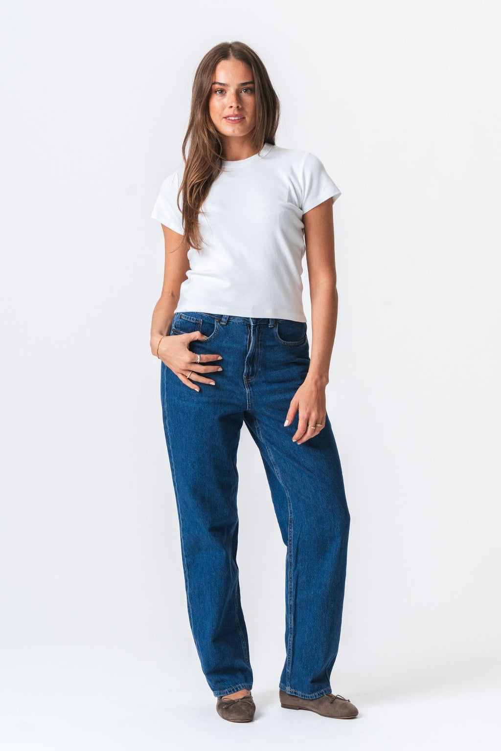 Emily Kort T-shirt - Vit