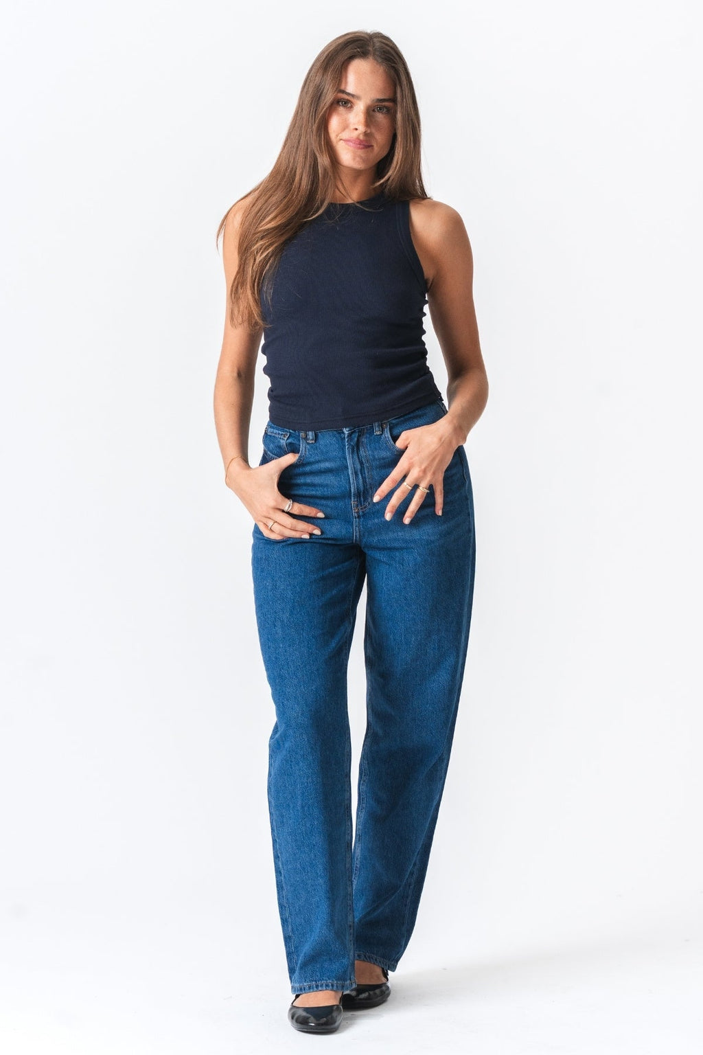 Ribbed Top - Blå