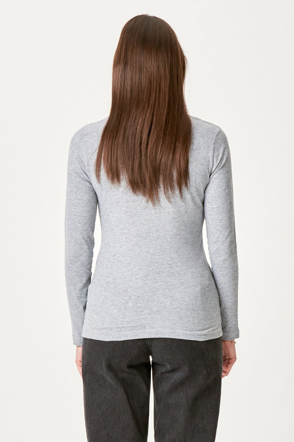 Basic Långärmad  Tee - Grå