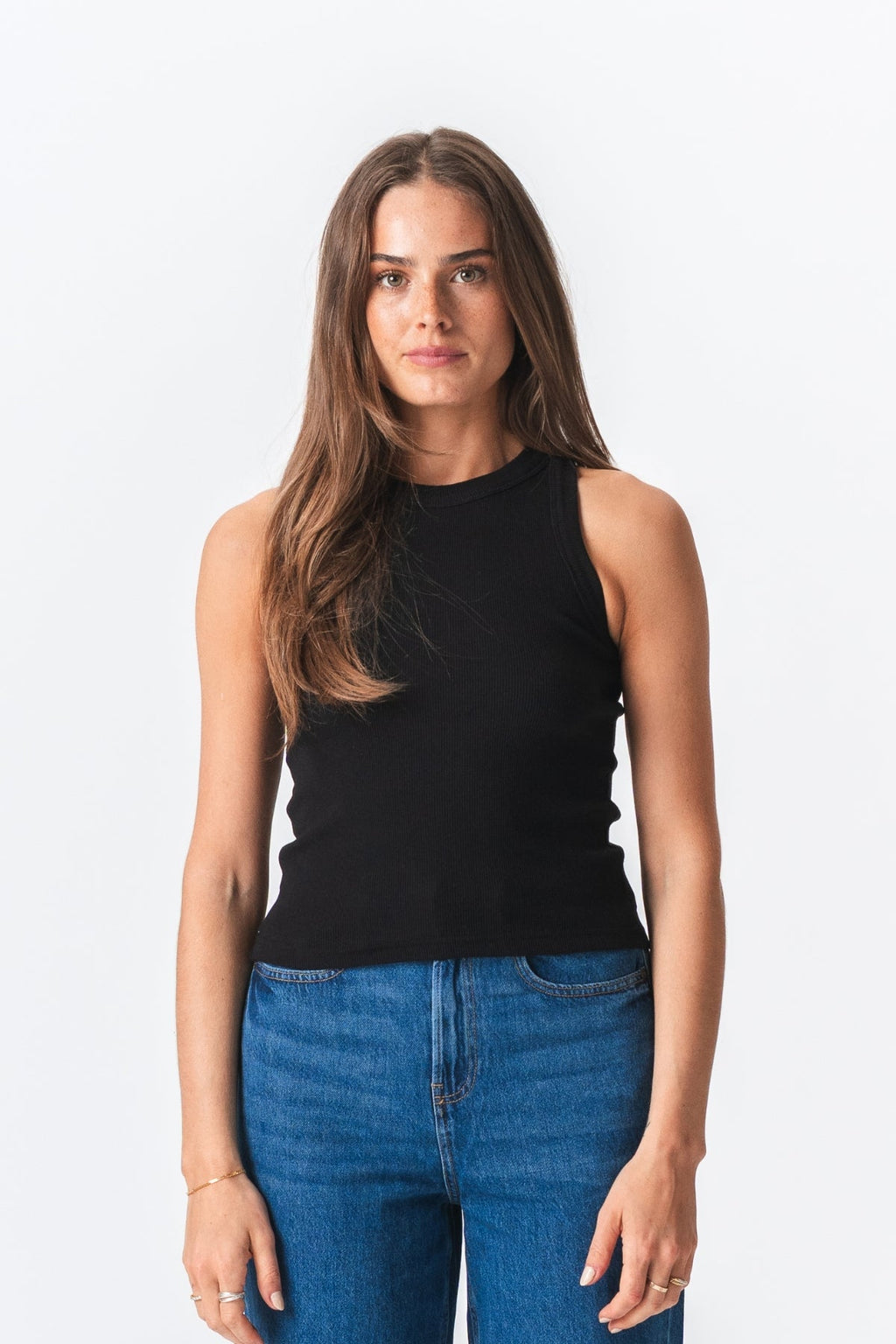 Ribbed Top - Svart