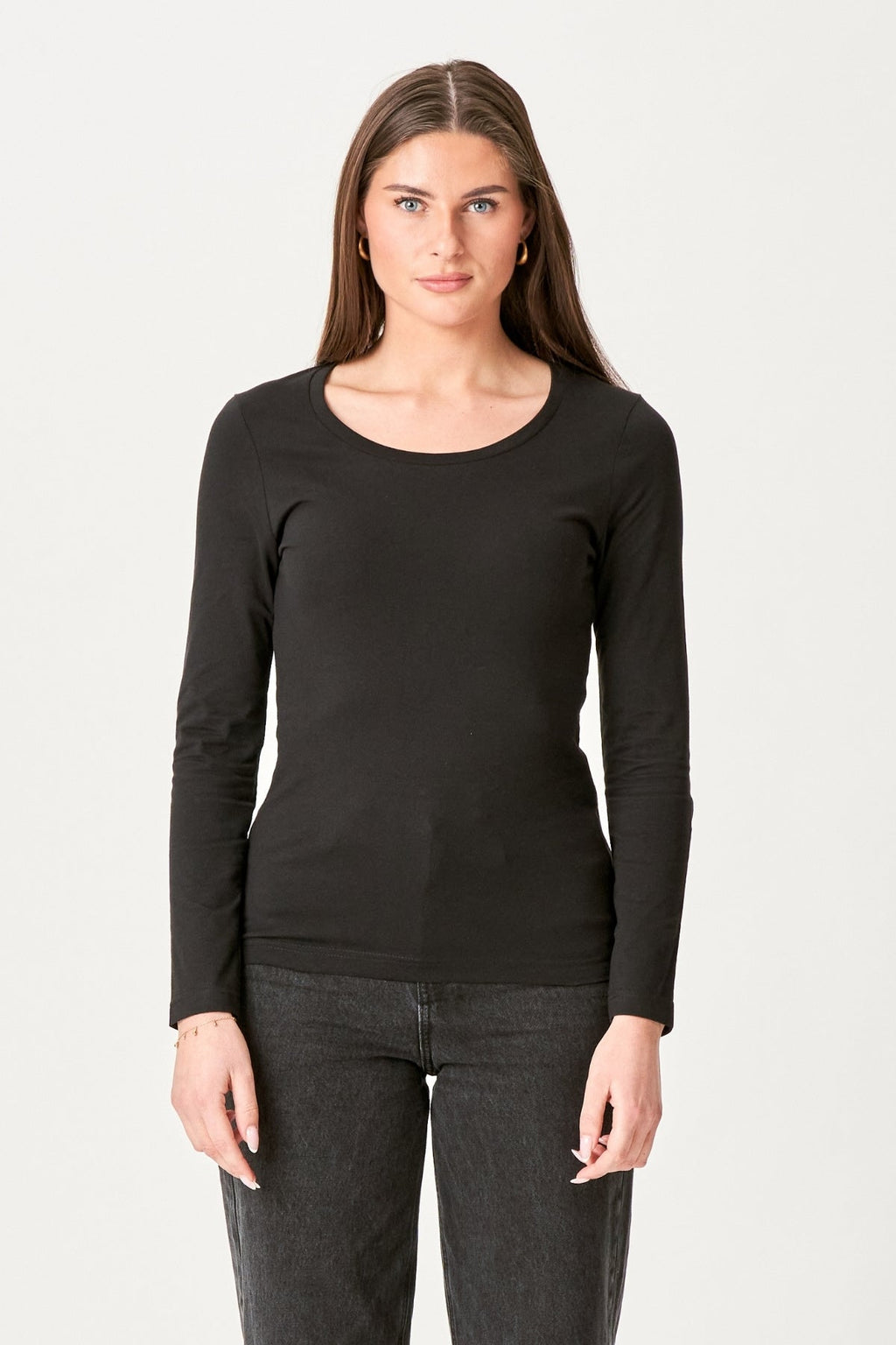 Basic Långärmad  Tee - Svart