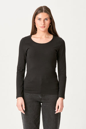 Basic Långärmad  Tee - Svart