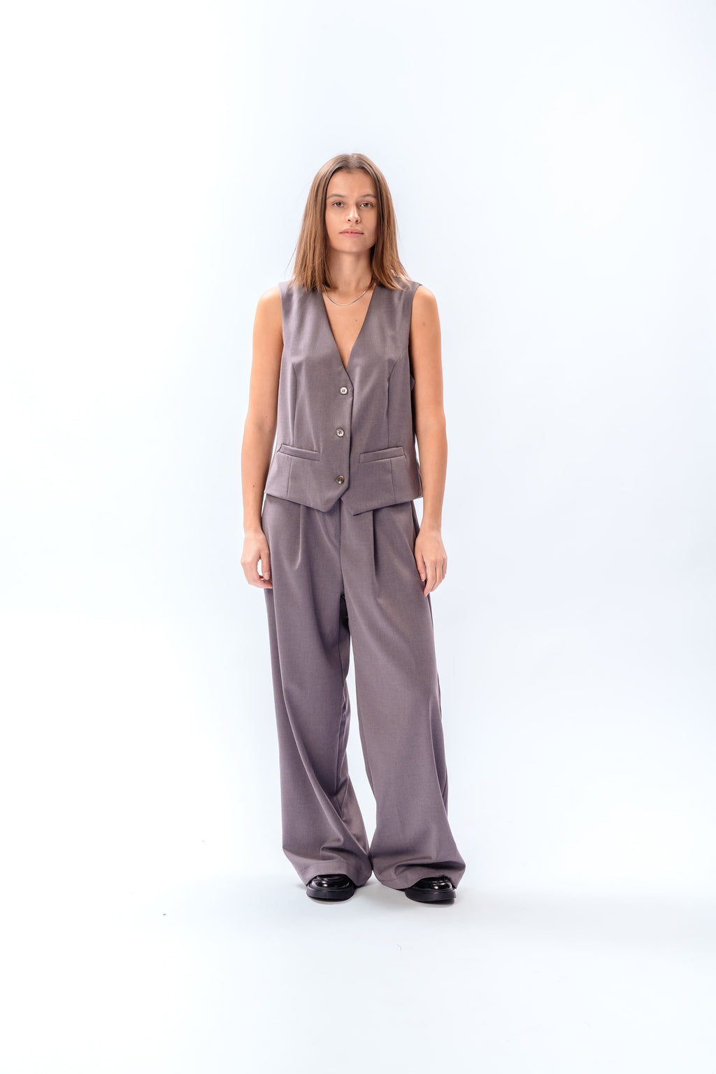 Suit Pants Loose - Svarta