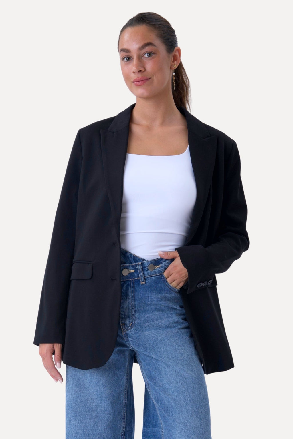 Klassisk fit Blazer - Marinblå
