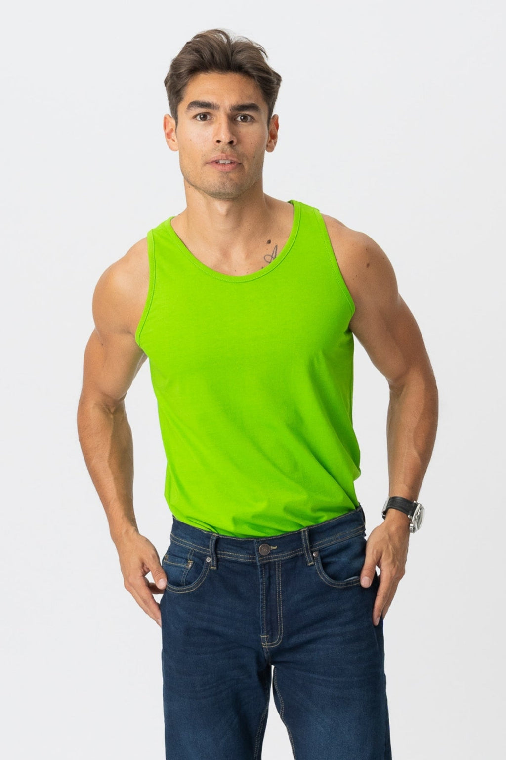 Basic Tanktop - Limegrön
