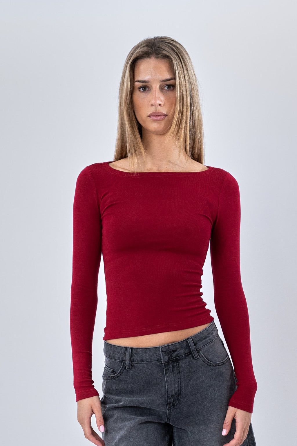 Cassandra Blus - Burgundy