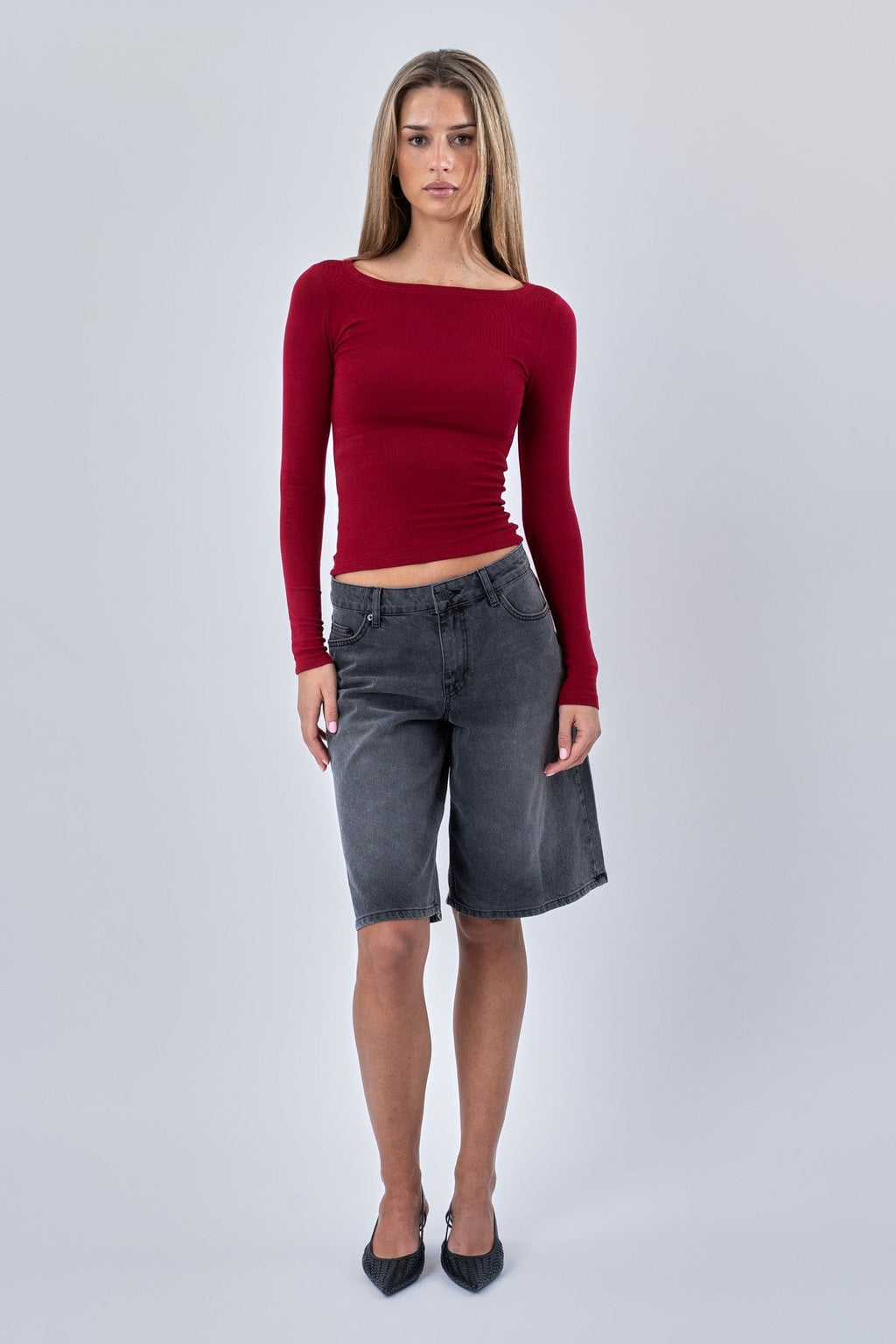 Cassandra Blus - Burgundy