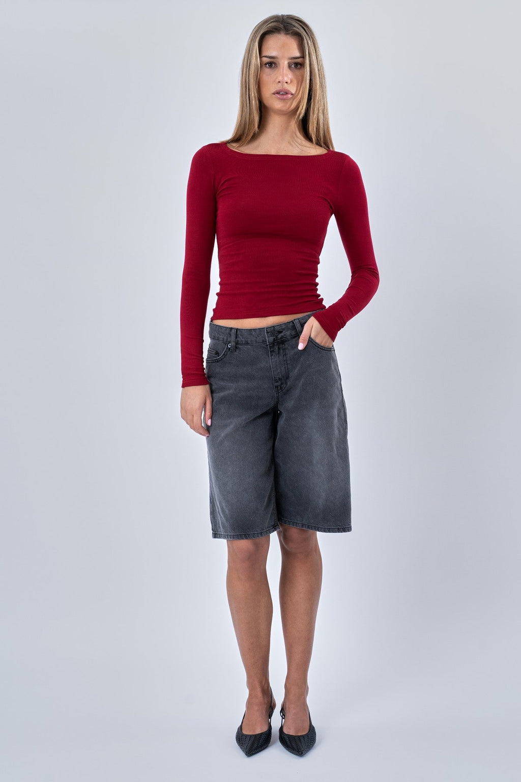 Cassandra Blus - Burgundy