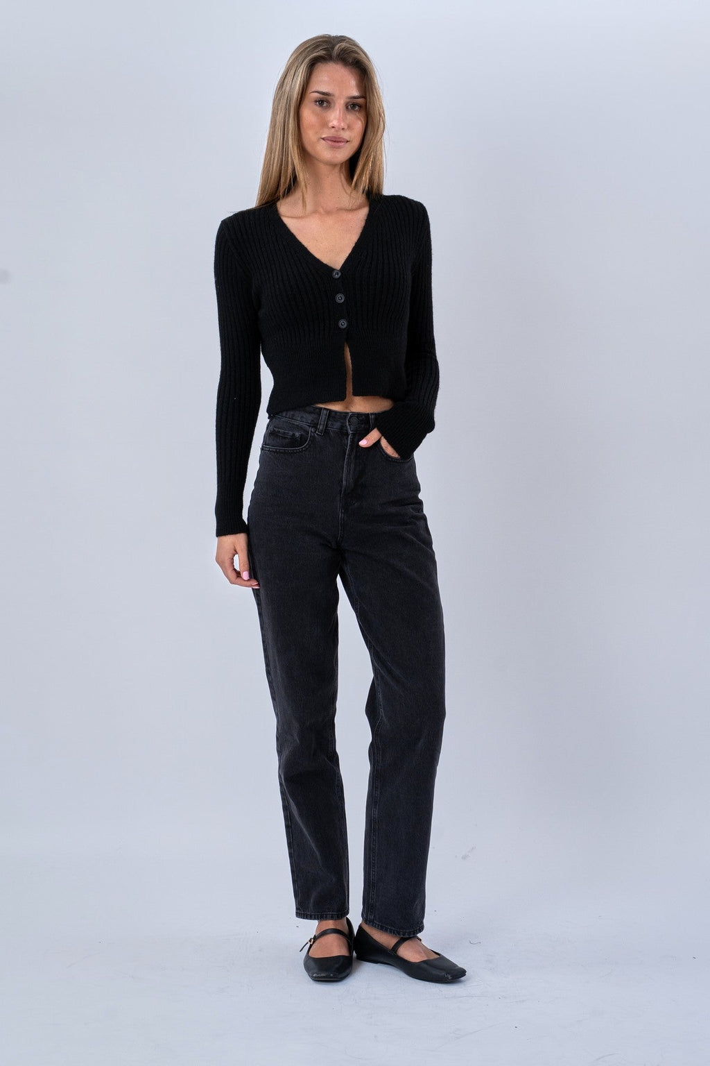 Nova Blouse Knit - Svart