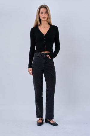 Nova Blouse Knit - Svart