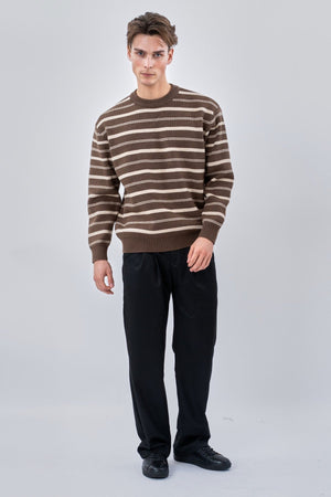 Randig Tröja - Khaki