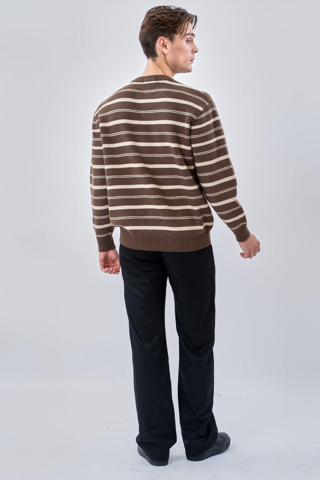 Randig Tröja - Khaki