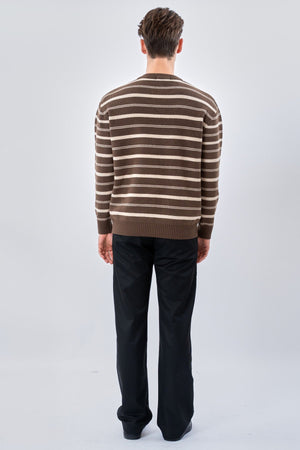 Randig Tröja - Khaki
