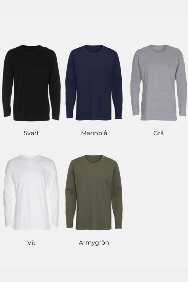 Basic Långärmad T-Shirt - Paketerbjudande (3 st)