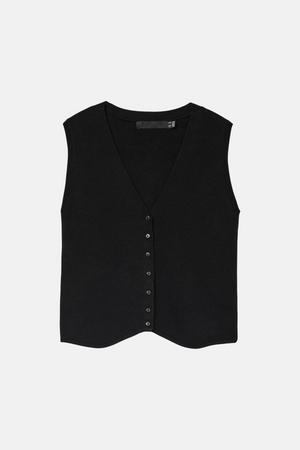 Gold V-Neck Väst - Svart