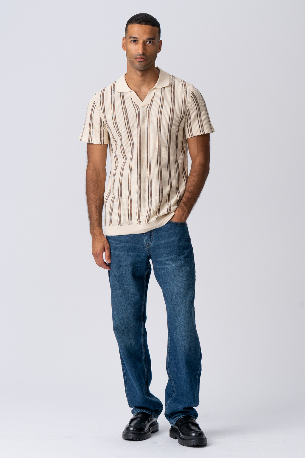 Randig Tröja - Sand