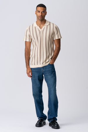 Randig Tröja - Sand