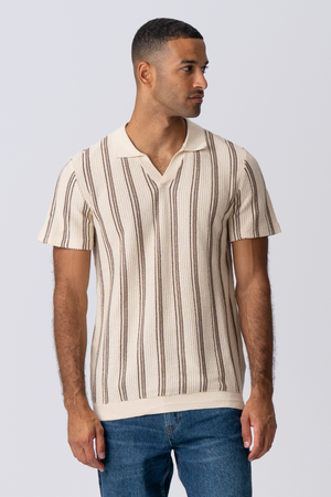 Randig Pullover - Sand