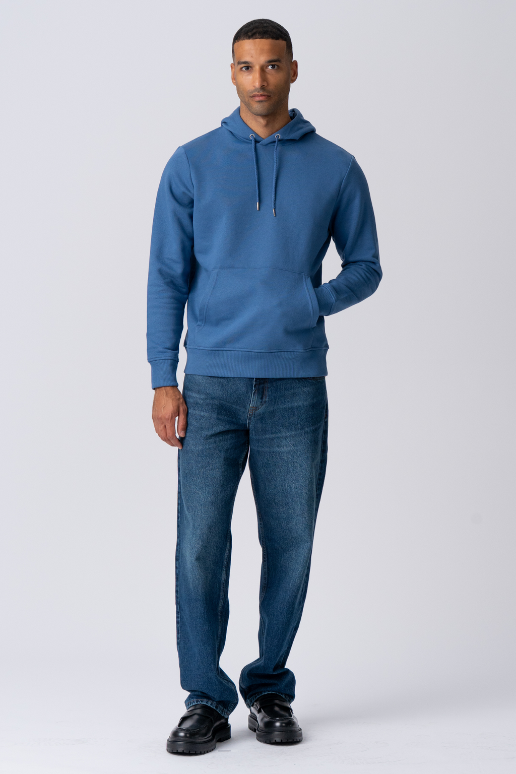 Sweatshirt Hoodie - Dammblå