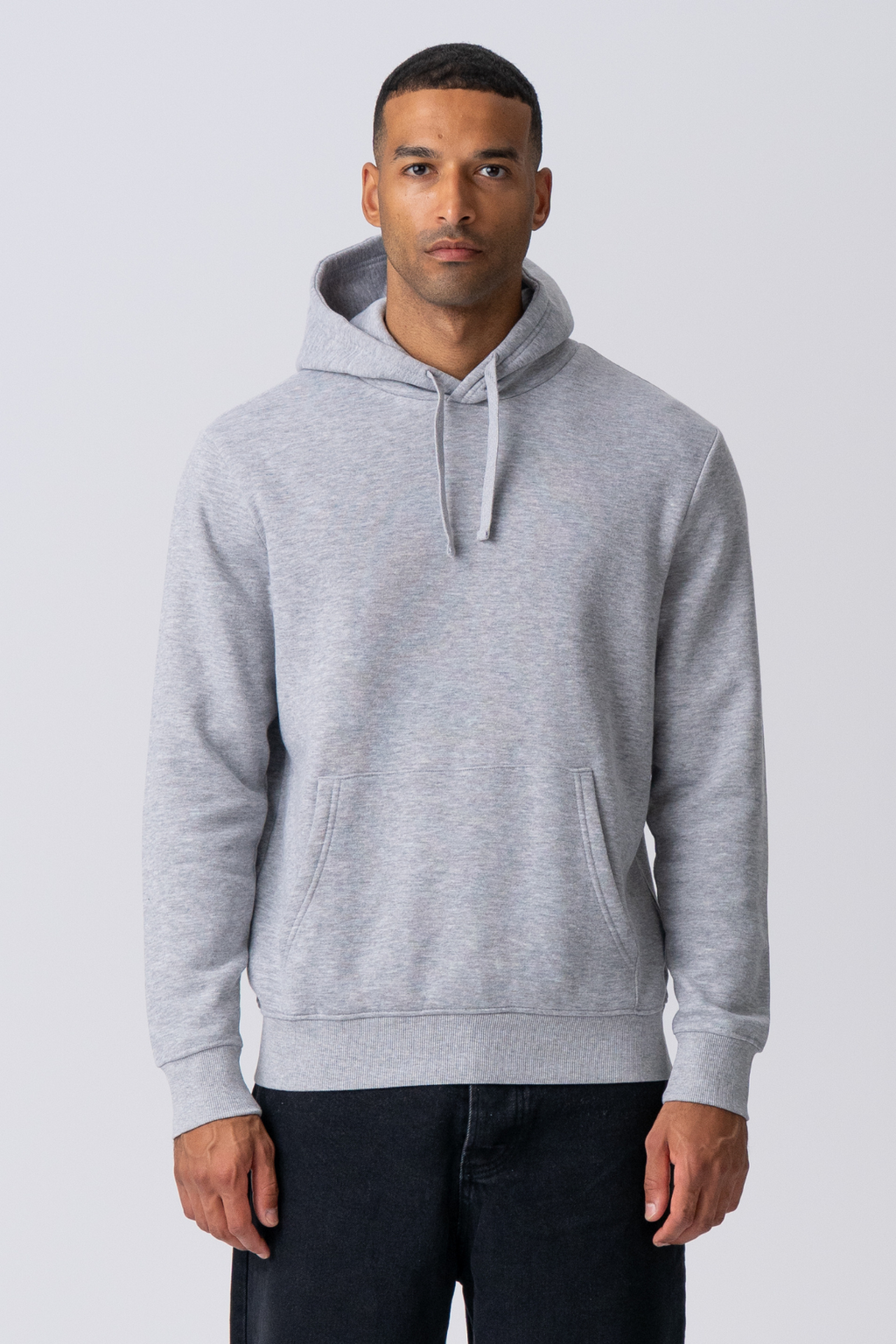 Essential Hoodie - Gråmelerad