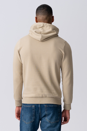 Basic Hoodie Sweat - Mörk Beige