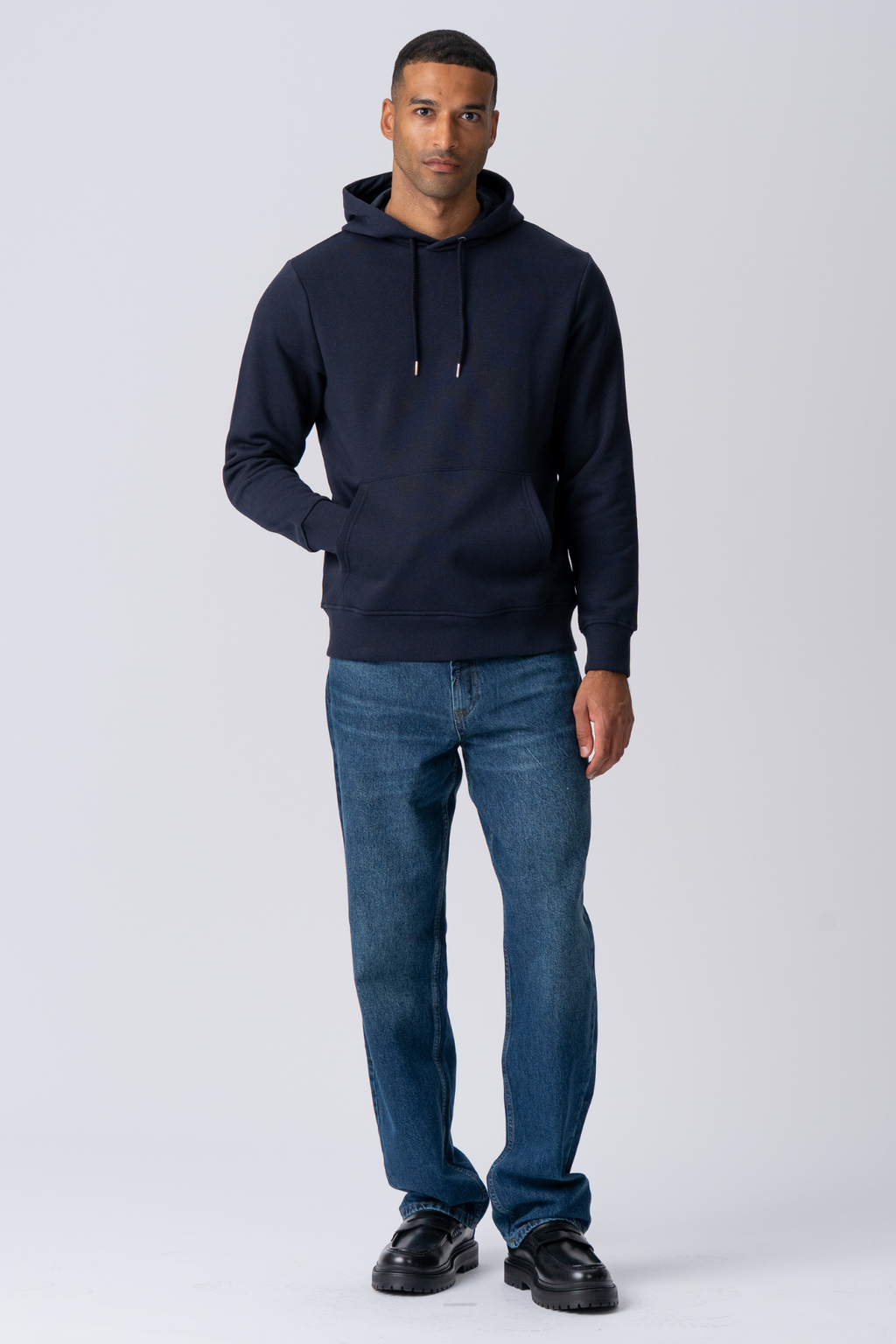 Sweatshirt Hoodie - Marinblå