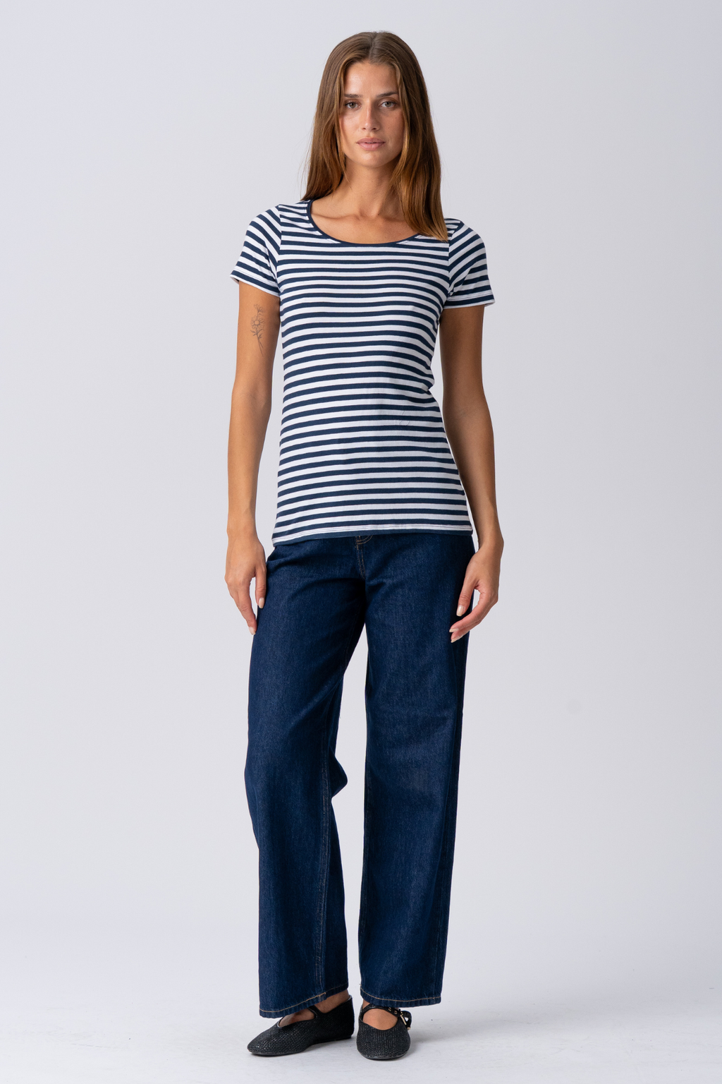 Nörregade Tee - Blå-Vit