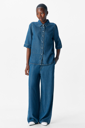 Frame 2/4 Denim Top - Mörkblå Denim