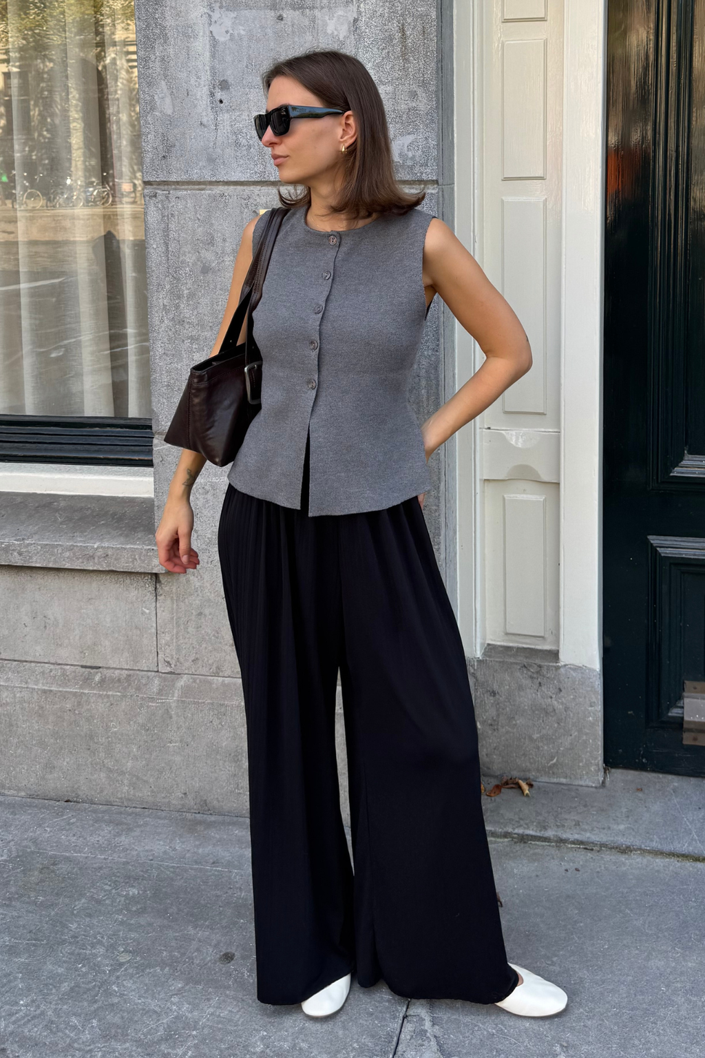 Reynard Stickad Väst - Medium Grey Melange