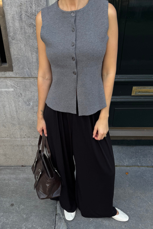 Reynard Stickad Väst - Medium Grey Melange