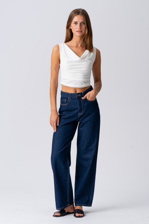 Elisa Waterfall Top - Vit