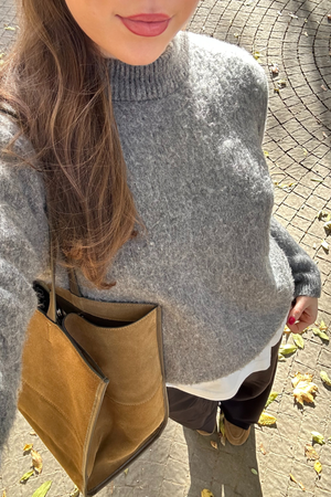 Hazel Stickad Tröja - Grå