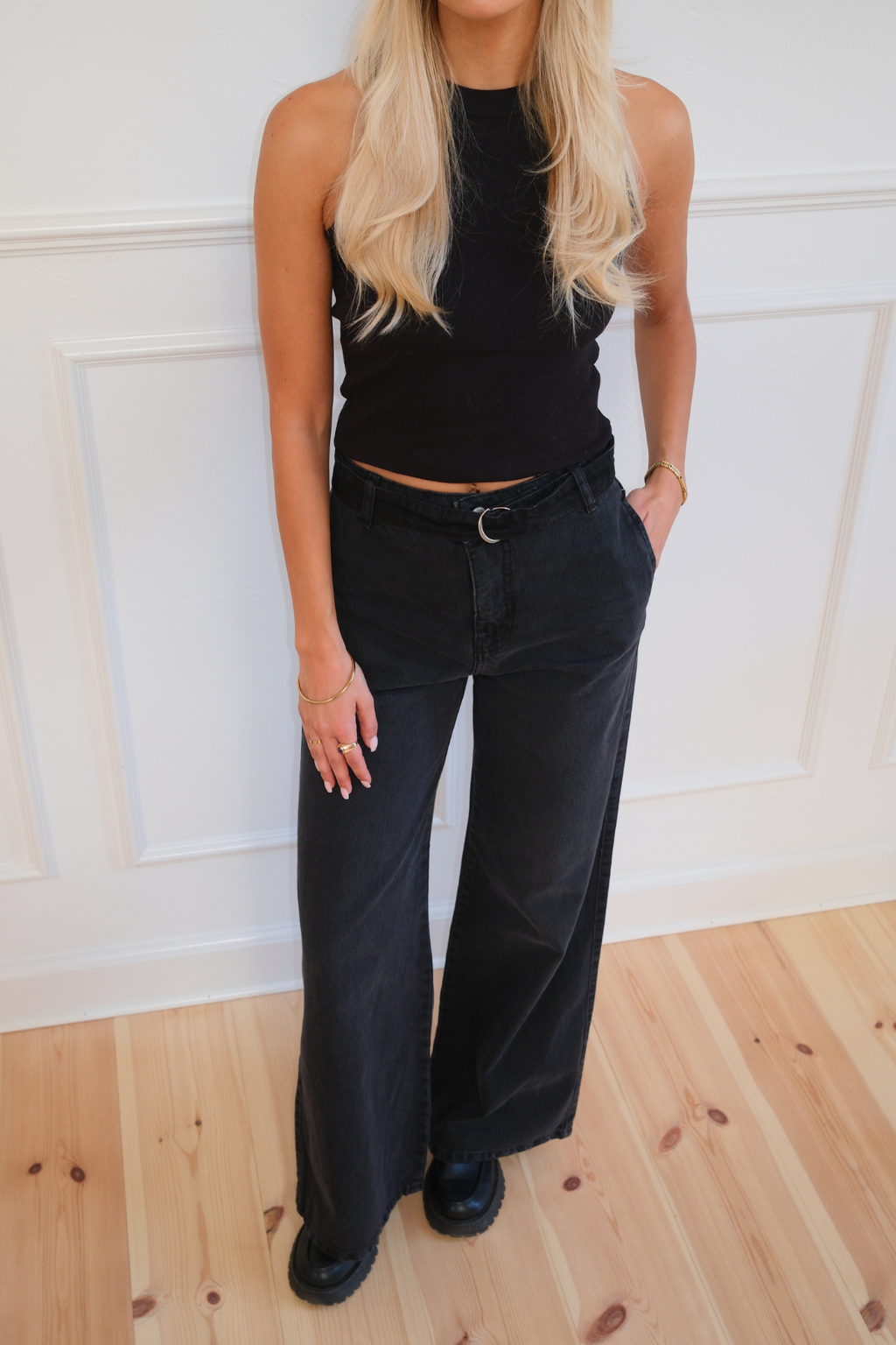 Amalia Jeans - Mörkgrå