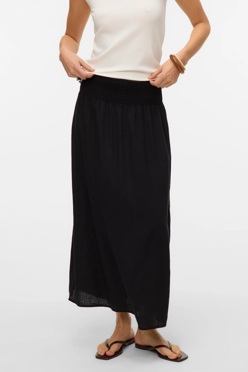 Linn Smock ankelkjol - Svart