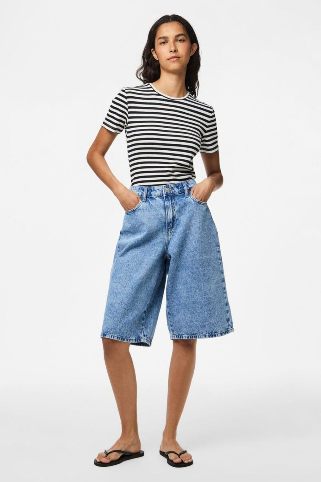 Sky Denim Jorts - Medium Blue Denim