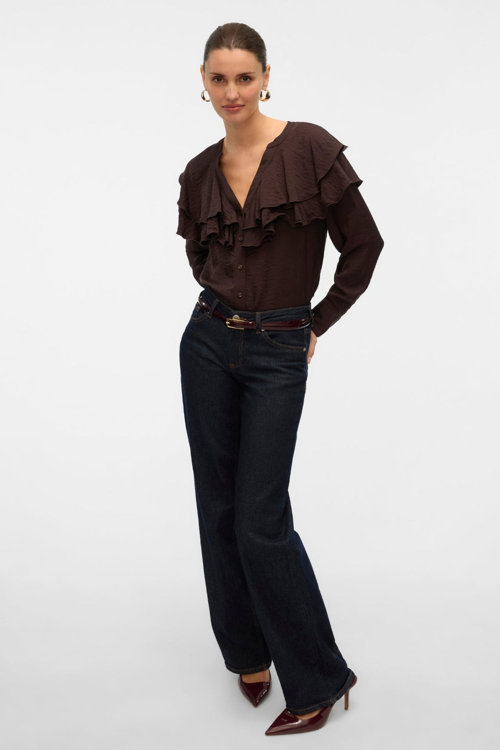 Lizzi Flounce Top - Chokladtårta