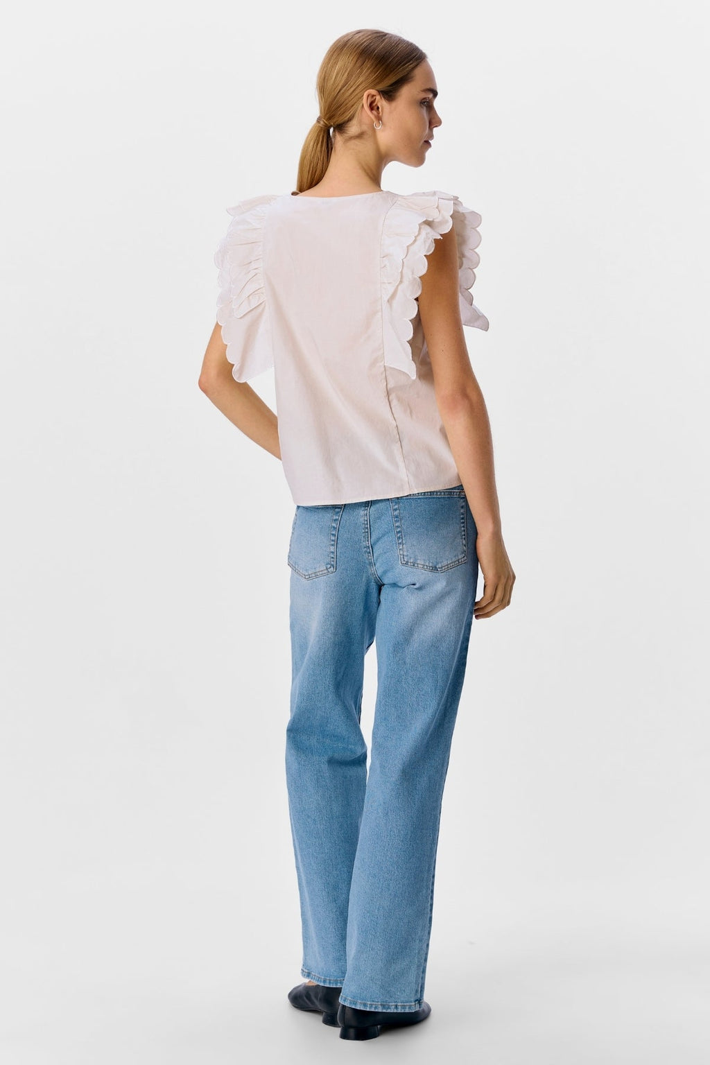Hope Papaya Nour S/S Top - Vit Sand