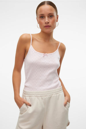 Isa Singlet Top - Pink A-Boo