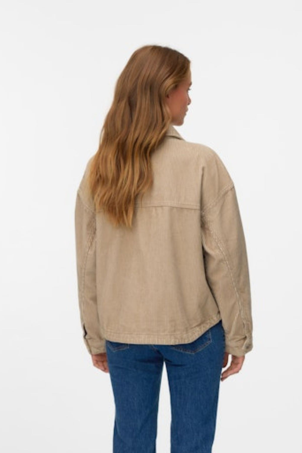 Jamie Corduroy Skjortjacka - Silver Mink