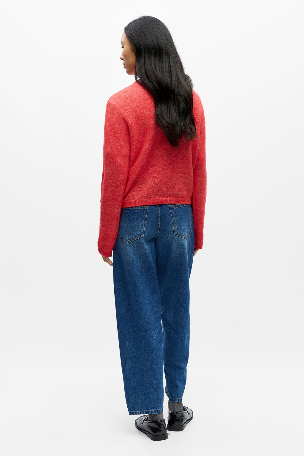 Agate Stickad Kofta - Poinsettia Melange