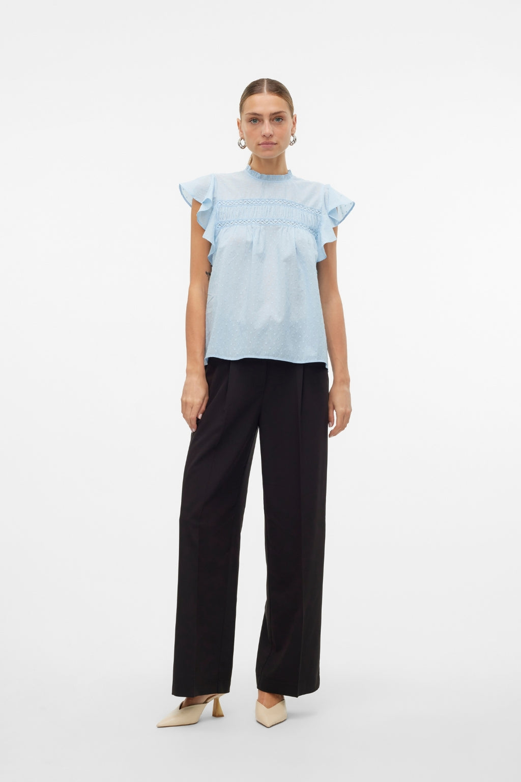 Trine Lace Top - Cashmere Blue
