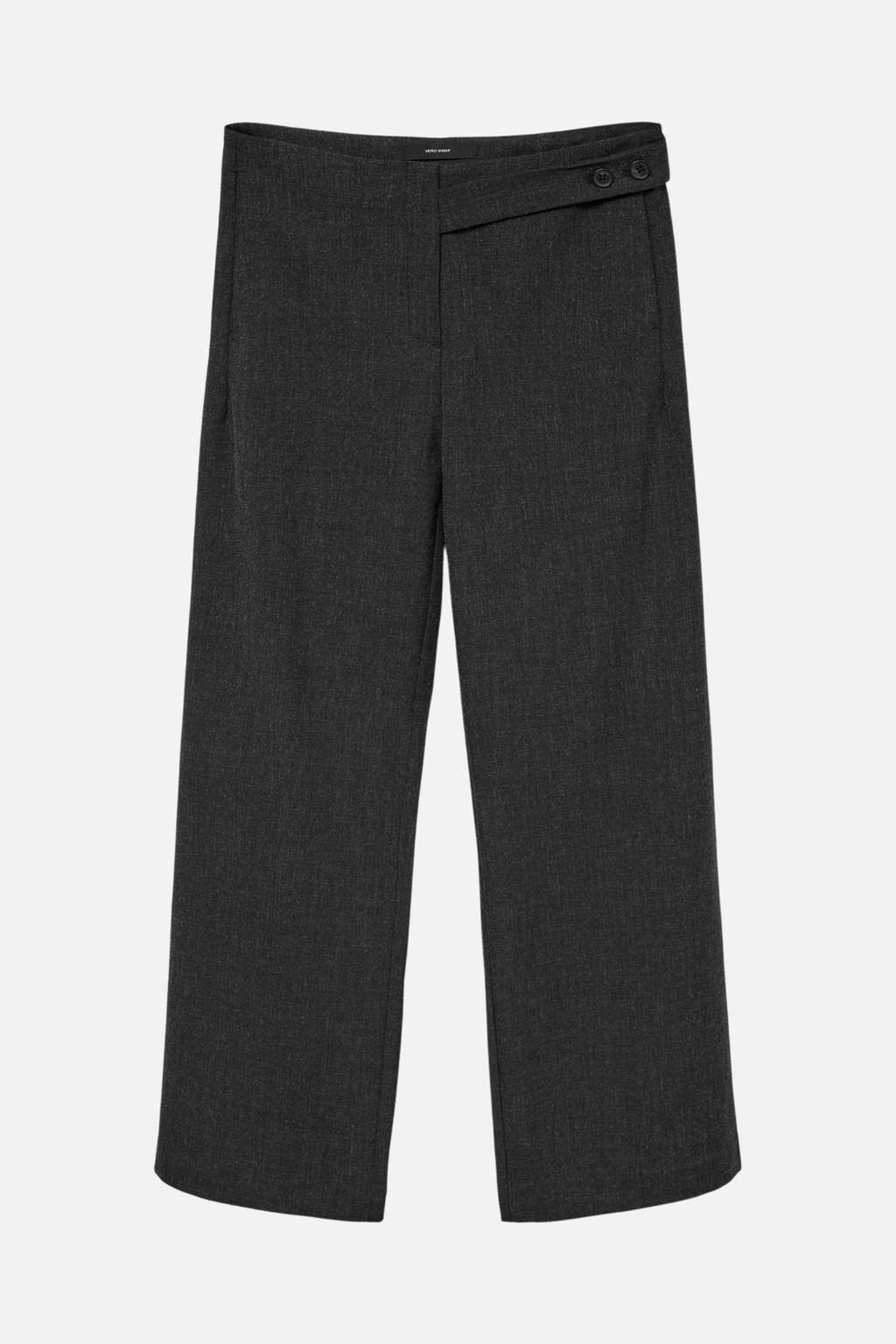 Bestie Wide Strap Pant - Mörk Grå Melange